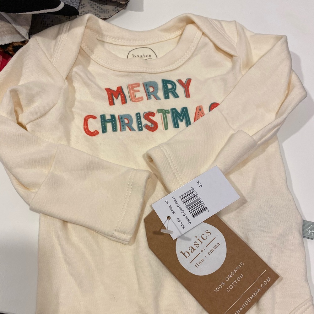 Finn & Emma merry Christmas onesie long sleeve